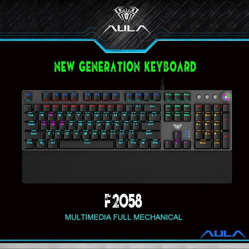 AULA Fireshock V2 Mechaninė klaviatūra su laidu, EN/RU/UA