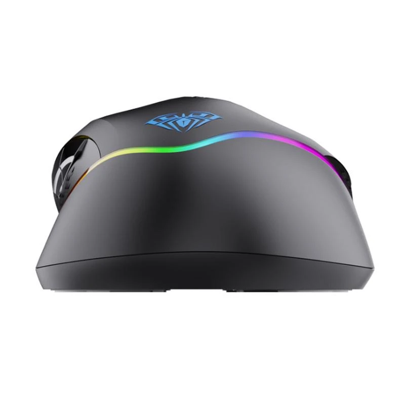 Aula F805 Multi-krāsu apgaismojuma Vada Spēļu Optiskā pele 7 pogas 800-6400dpi 4000FPS 32ips Melna