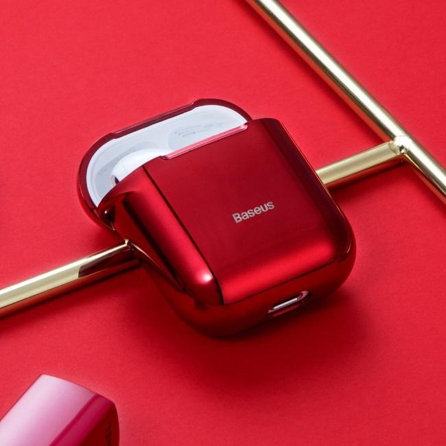 Baseus Shining kablys dėklas Apple AirPods - Raudonas