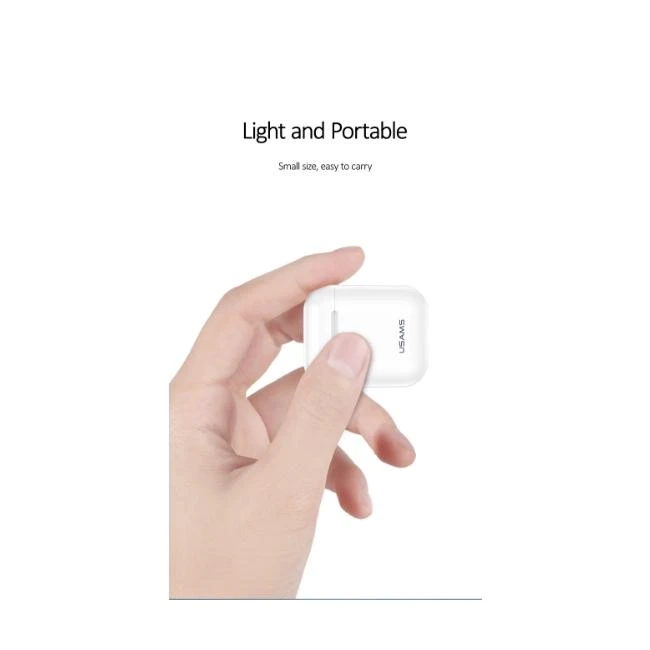 USAMS ausinės Bluetooth 5.0 TWS LUseries belaidės baltos spalvos BHULU01 (US-LU001)