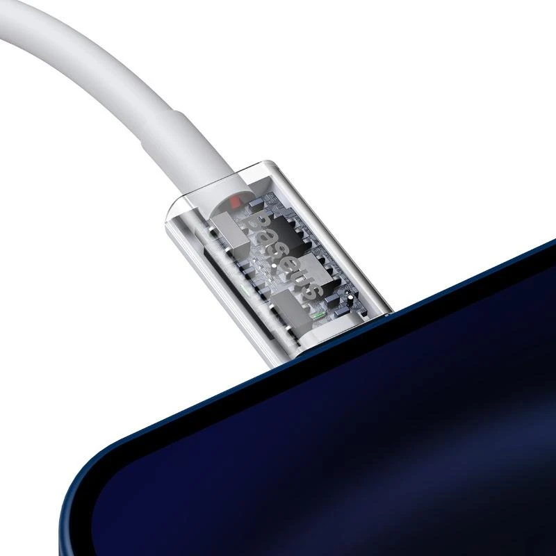 USB kabelis Baseus Superior iš Type-C į Lightning PD 20W 1.5m baltas CATLYS-B02