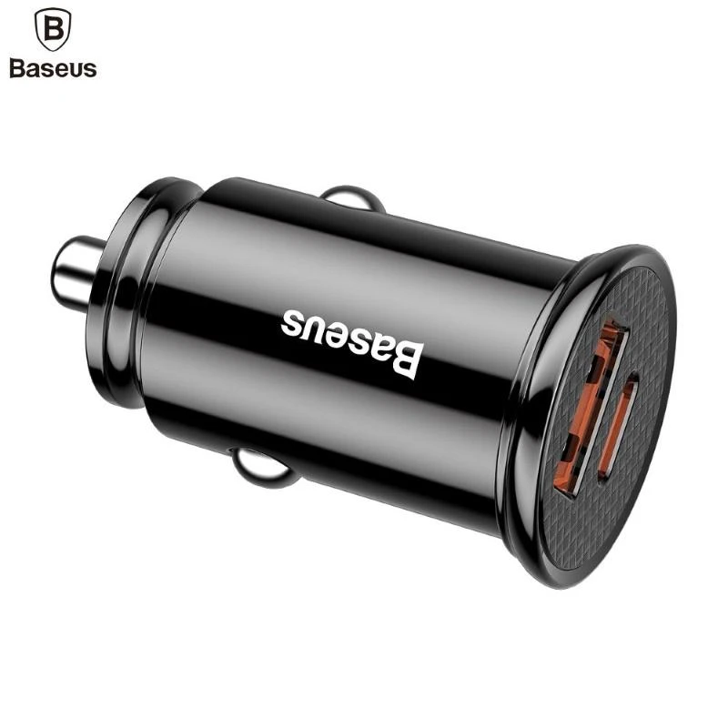 Baseus Circular automobilinis įkroviklis PD QC4.0 + 5A 30W - Juodas