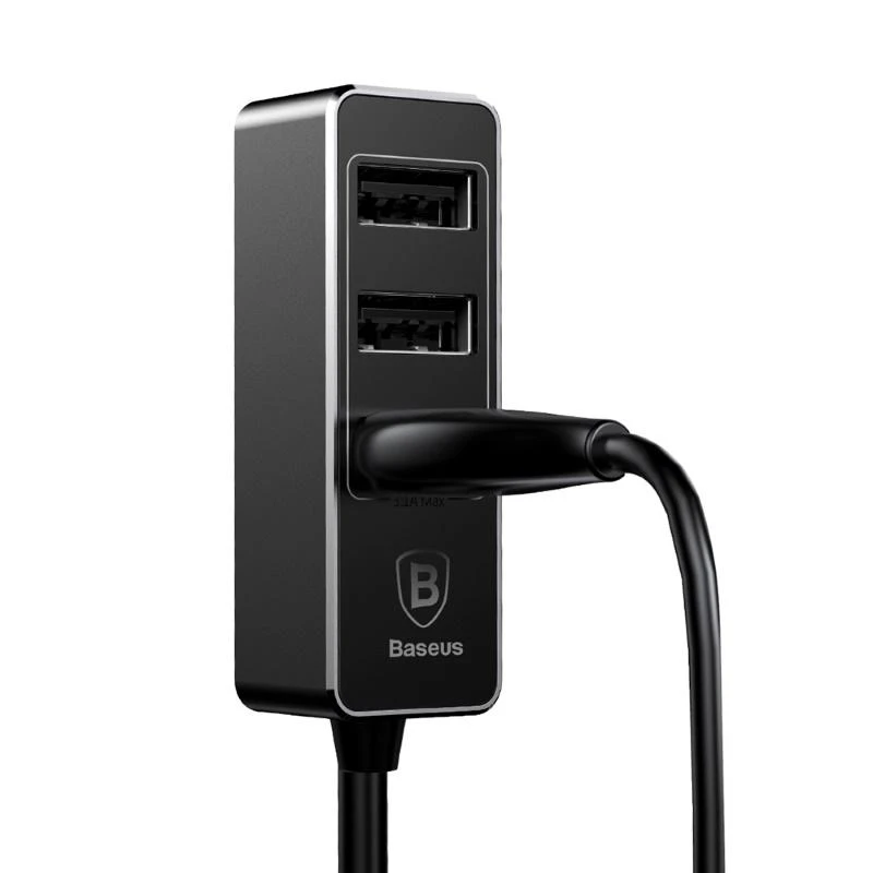 Įkroviklis automobilinis Baseus CCTON-01 (4xUSB 5.5A) juodas
