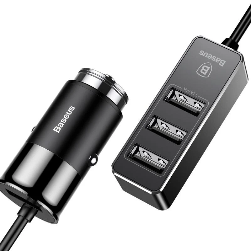 Įkroviklis automobilinis Baseus CCTON-01 (4xUSB 5.5A) juodas