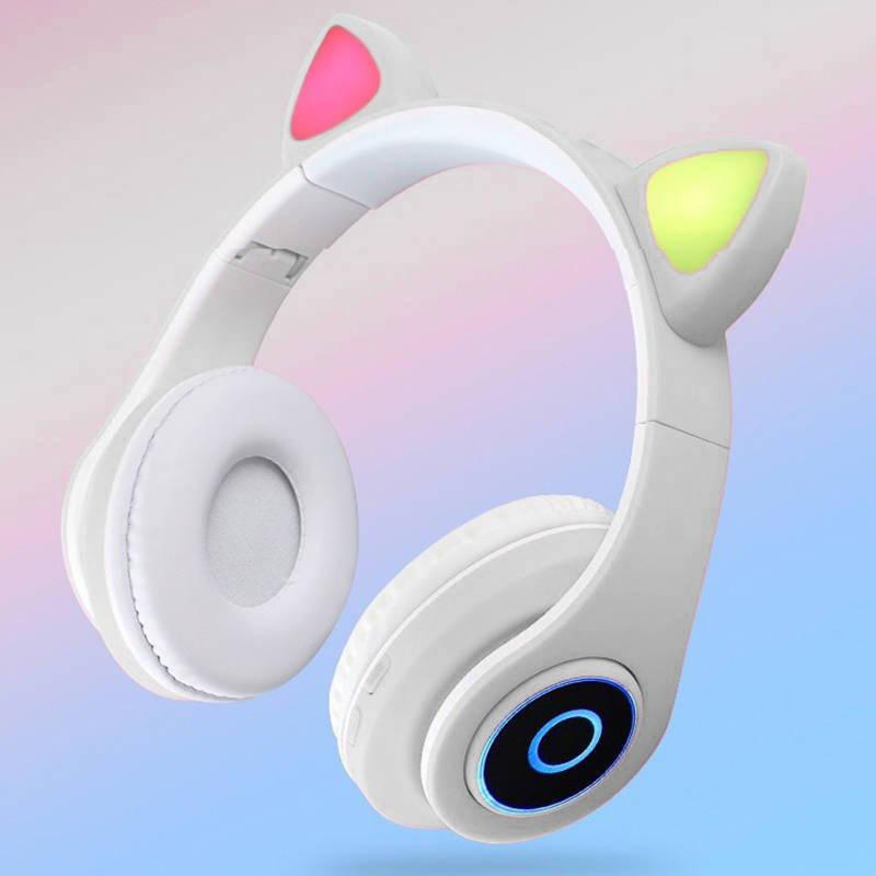 Ausinės Bemi B39 Trokšņu izolējošas bērnu Bluetooth Bezvadu Stereo Austiņas ar FM Radio / MP3 Mico SD ir Zvana funkciju Balta