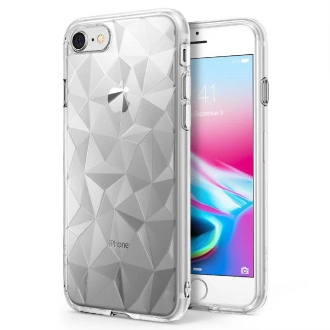 Dėklas Blun 3D Prism Shape Super plonas silikoninis galinis dangtelis skirtas Xiaomi Redmi Note 5A / Prime Transparent