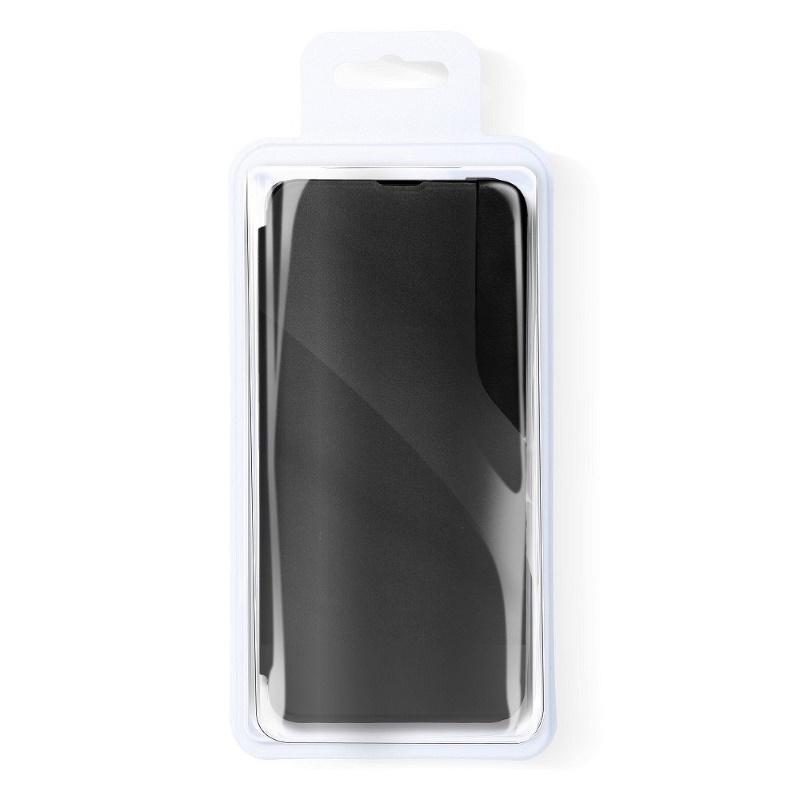 iLike Blun Smart View Premium matinis ekologinės odos magnetinis fiksavimo knygos dėklas Samsung Galaxy A03S juodas