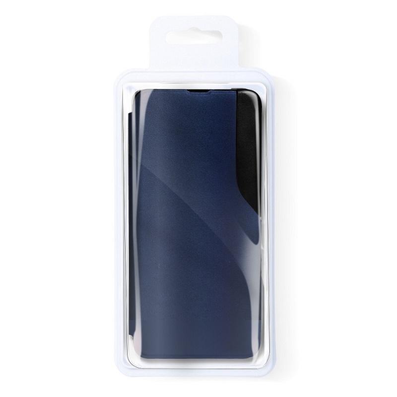 iLike Blun Smart View Premium matinis ekologinės odos magnetinis fiksavimo atverčiamas dėklas Samsung A03 / A03 Core Mėlyna
