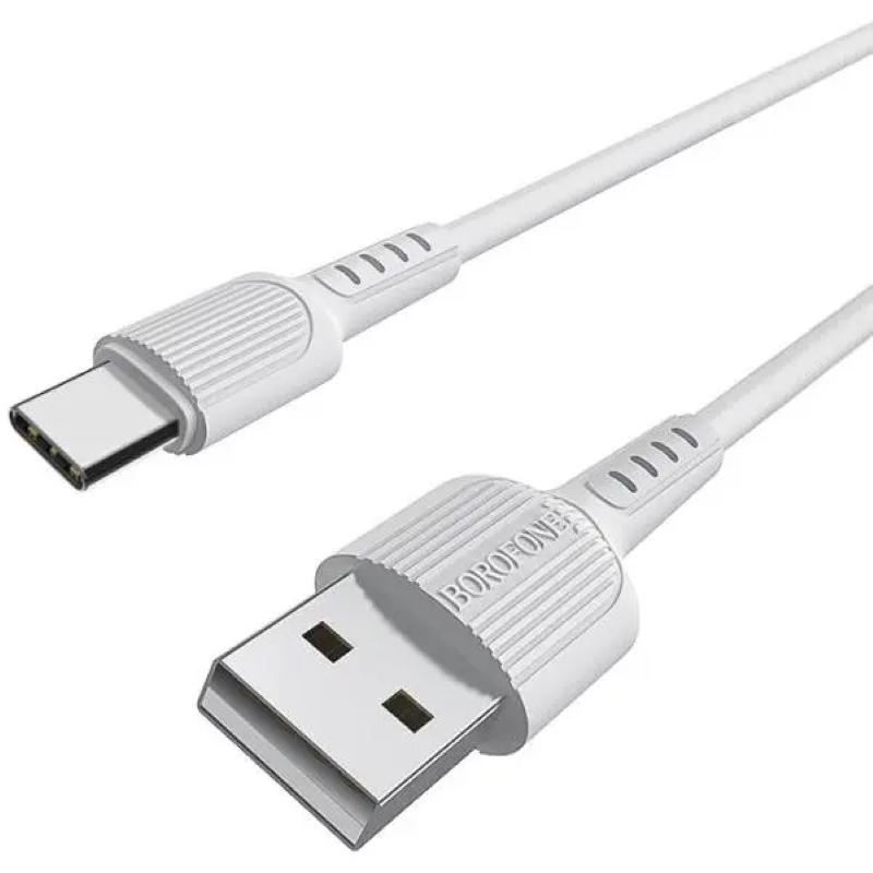 Borofone X16 USB-C kabelis 100 cm baltas