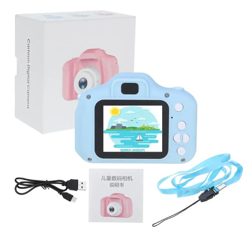 CP X2 Bērnu Digitālā Foto un Video Kamera ar MicroSD kartes slotu 2'' LCD krāsu displeju Rozā