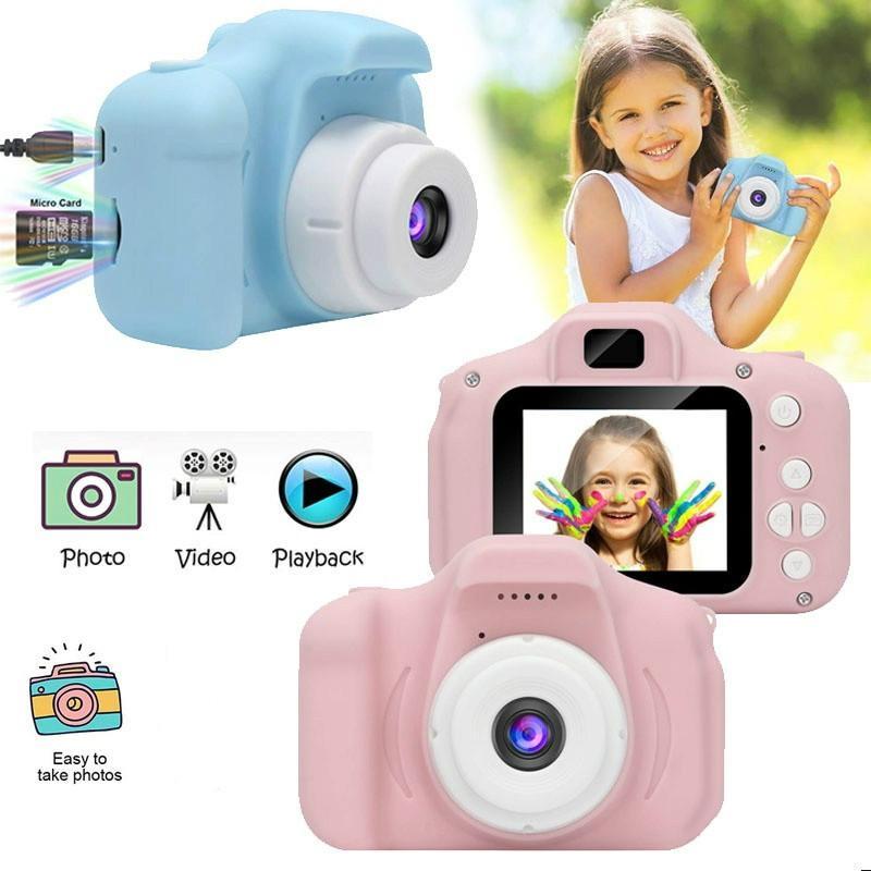 CP X2 Bērnu Digitālā Foto un Video Kamera ar MicroSD kartes slotu 2'' LCD krāsu displeju Rozā