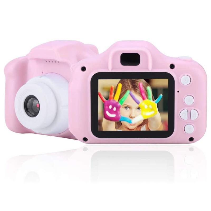 CP X2 Bērnu Digitālā Foto un Video Kamera ar MicroSD kartes slotu 2'' LCD krāsu displeju Rozā