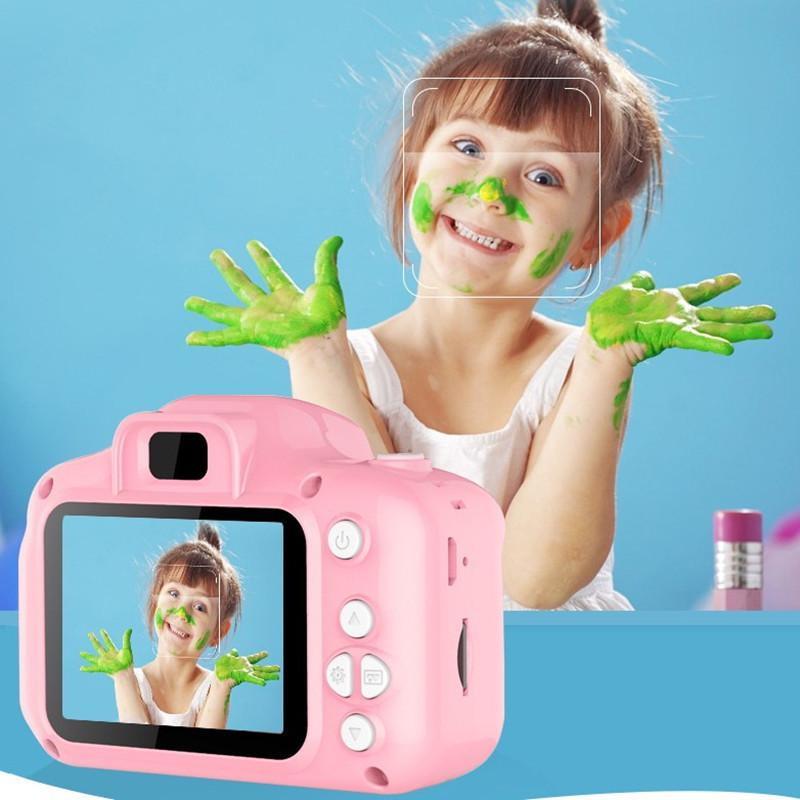 CP X2 Bērnu Digitālā Foto un Video Kamera ar MicroSD kartes slotu 2'' LCD krāsu displeju Rozā