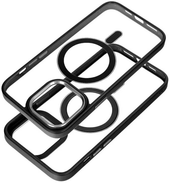 iLike MagSilicone Color Edge Back Cover dėklas su Magsafe įkrovimo palaikymu Apple iPhone 15 Pro Deep Violetinė