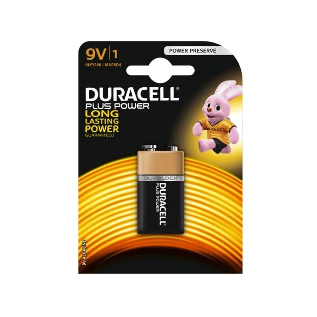 Baterijos DURACELL 9V, LR61, 1vnt