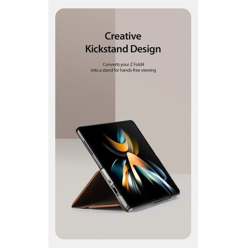 Dėklas Oem Dux Ducis "Bril" skirtas Samsung F936 Z Fold4 rudas