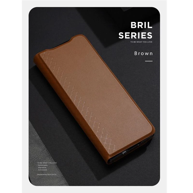 Dėklas Oem Dux Ducis "Bril" skirtas Samsung F936 Z Fold4 rudas