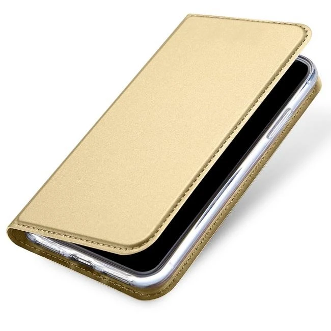 Dėklas Dux Ducis Skin Pro Samsung Galaxy S23 Plus atverčiamas Card Wallet su stoveliu Gold
