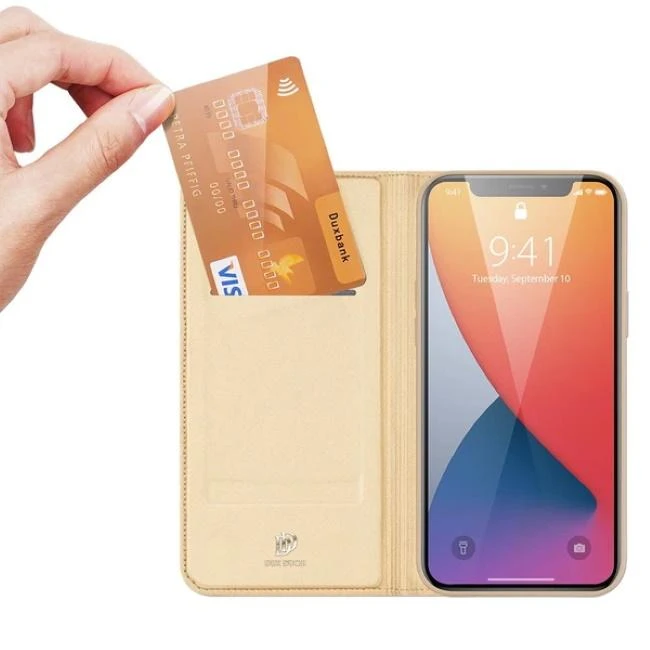 Dux Ducis Skin Pro dėklas skirtas Apple iPhone 12 Pro Max, auksinis