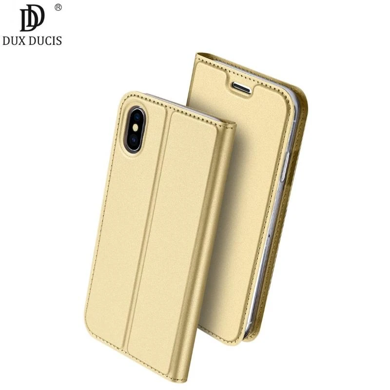 Dėklas Dux Ducis Skin Pro Samsung Galaxy S23 Plus atverčiamas Card Wallet su stoveliu Gold