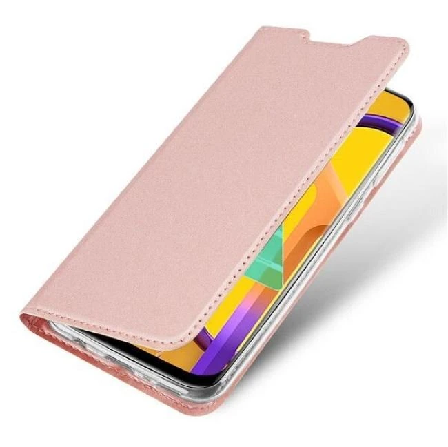 Dux Ducis Skin Pro Samsung Galaxy S23 Plus atverčiamas card wallet su stoveliu dėklas telefonui rožinės spalvos