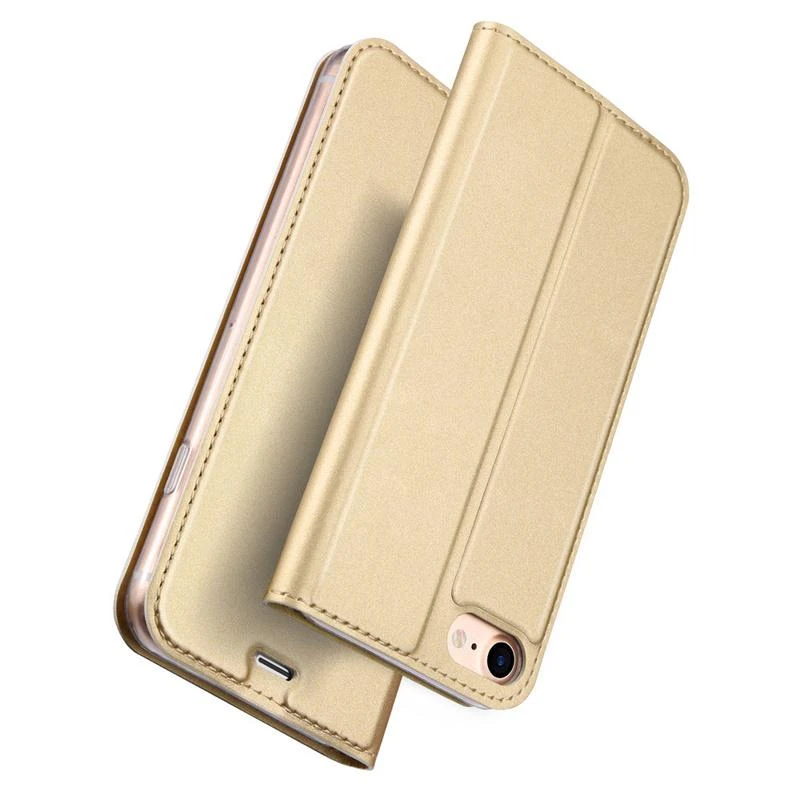 Dėklas Dux Ducis Skin Pro Samsung Galaxy S23 Plus atverčiamas Card Wallet su stoveliu Gold