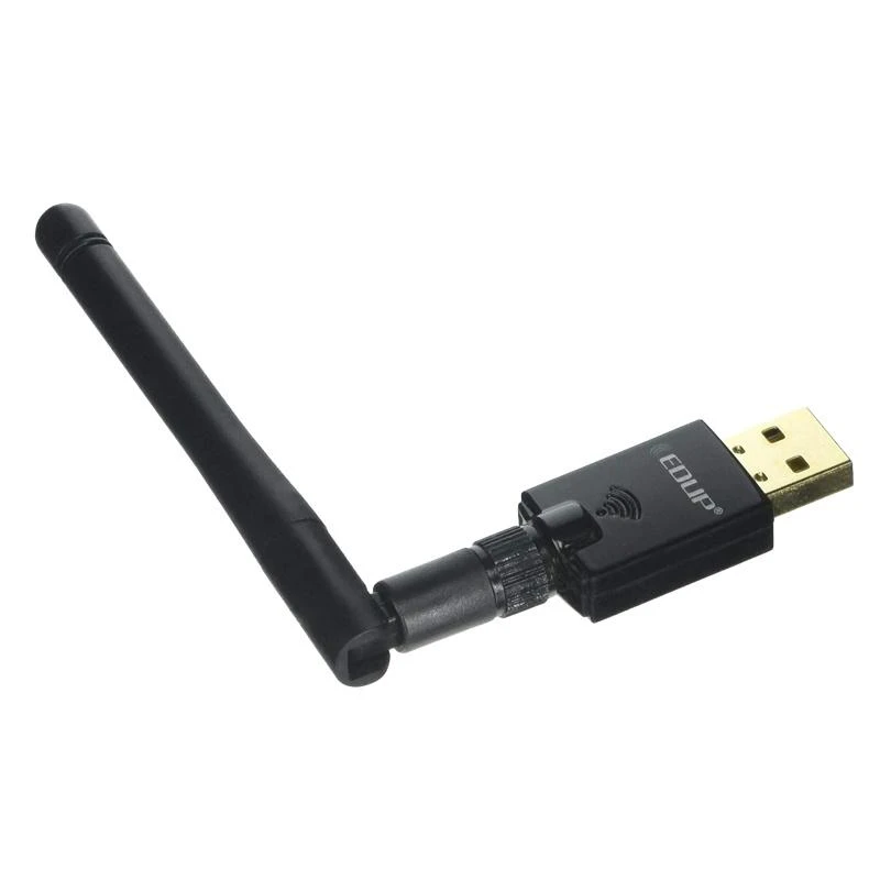Edup EP-AC1607 USB 2.0 WiFi dviejų juostų 2,4/5,8 GHz belaidis adapteris 600 Mbps su išorine antena Juoda