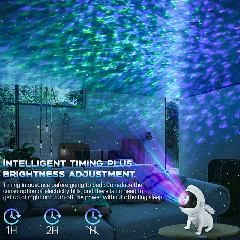 Elight G6 Kosmosa Suns Nebula efektu sienas & griestu projektors ar Skaļruni / Bluetooth App / pulti Balts