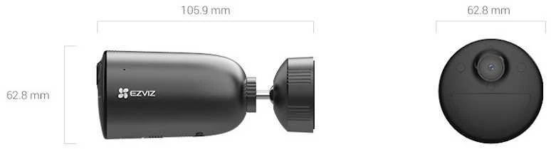 EZVIZ | IP kamera | CS-EB3 | Kulka | 3 MP | 2,8 mm/F2,0 | IP66 | H.264, H.265 | „Micro SD“, maks. 256 GB