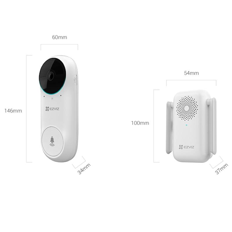 EZVIZ belaidis durų skambutis CS-DB2 (5 MP)