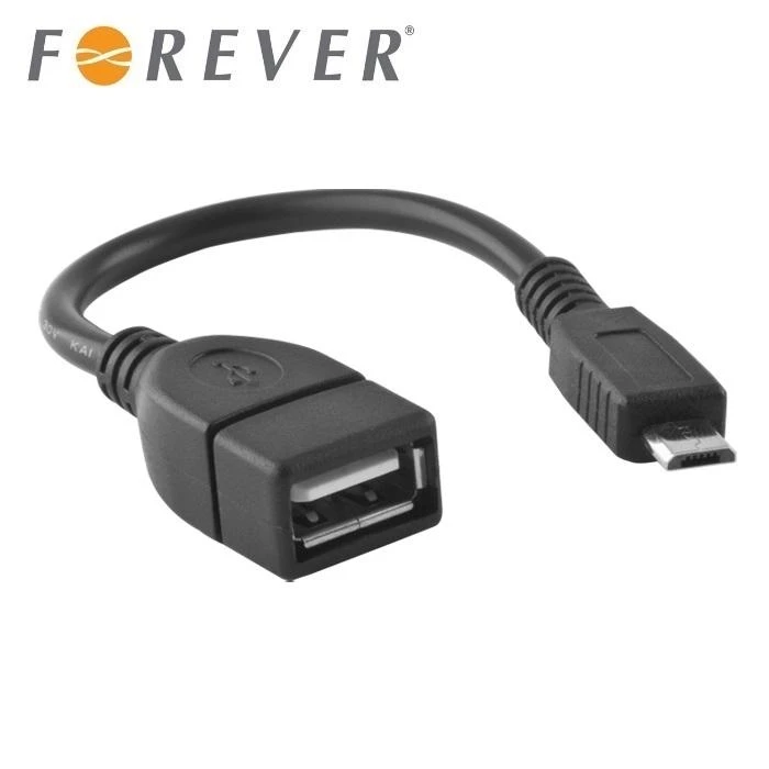 Forever adapter USB - microUSB juodos spalvos