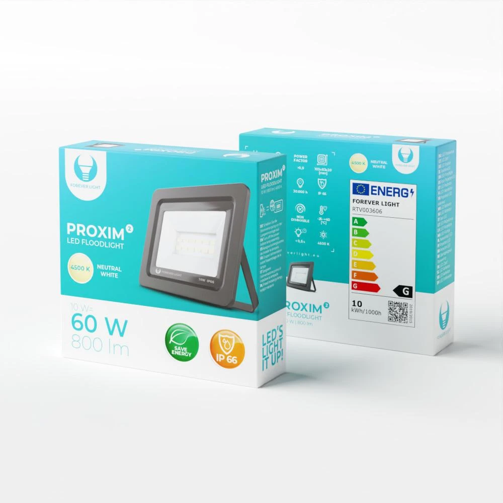 Prožektorius LED PROXIM II 10W |4500K| IP66 Forever Light
