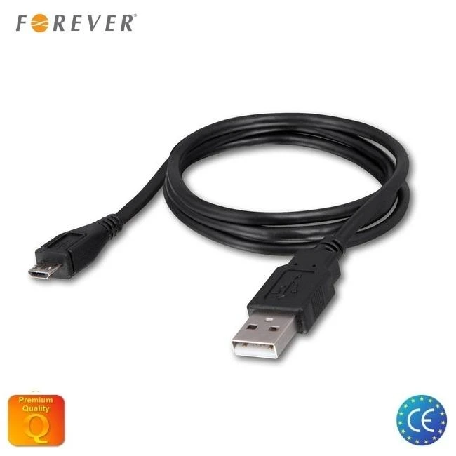 Forever kabelis USB - microUSB 1,0 m 1A juodos spalvos