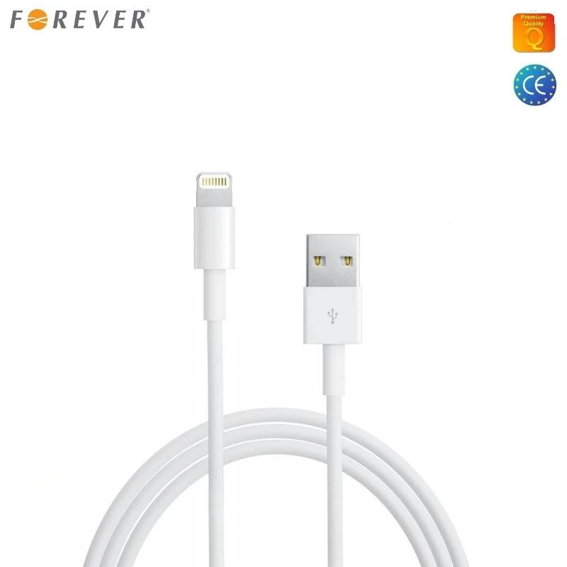Kabelis Forever Lightning iPhone 5/6 whi