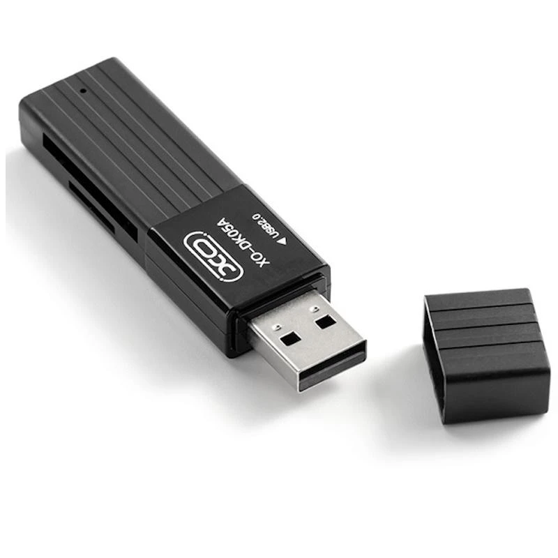 Atminties kortelė XO card reader 2 in 1 DK05A USB 2.0 juodas