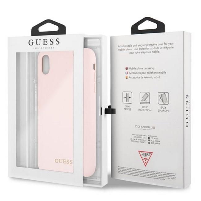 Dėklas Guess GUHCI65LSGLLP iPhone Xs Maxlight pink/šviesiai rausva hard case Silicone