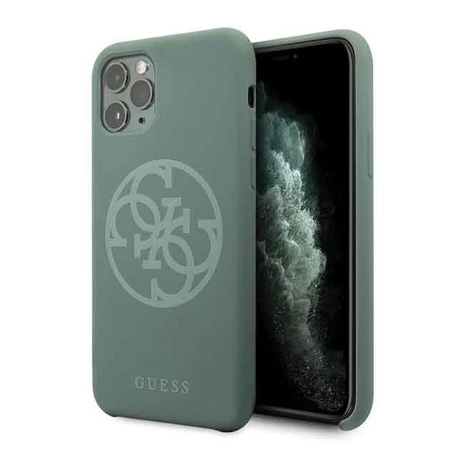 Dėklas GUESS HARD CASE SILICONE 4G TONE ON TONE GUHCN65LS4GKA IPHONE 11 PRO MAX KAKI