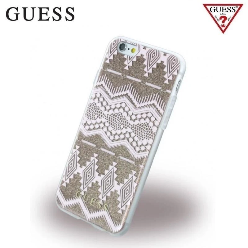 Dėklas GUESS HARD CASE AZTEC TRIBAL 3DGUHCP7TGPI IPHONE 7 / 8 / SE 2020 TAUPE