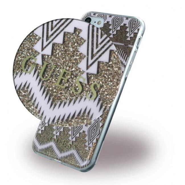 Dėklas GUESS HARD CASE AZTEC TRIBAL 3DGUHCP7TGPI IPHONE 7 / 8 / SE 2020 TAUPE