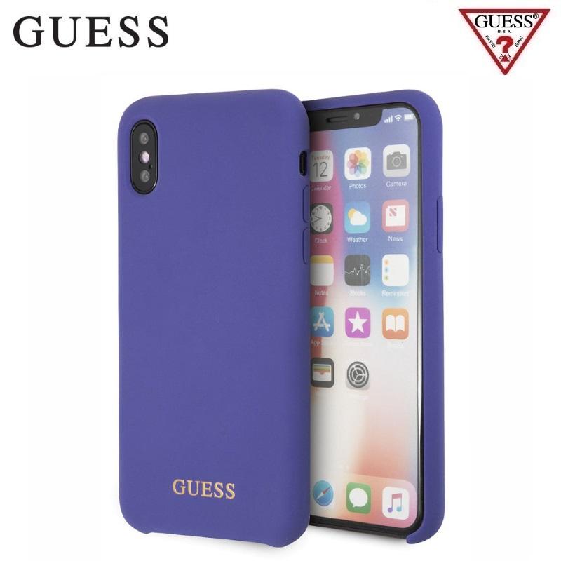 Dėklas Guess GUHCPXLSGLUV iPhone X/Xs violetinė/violetinė hard case Silicone