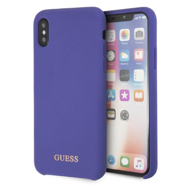 Dėklas Guess GUHCPXLSGLUV iPhone X/Xs violetinė/violetinė hard case Silicone