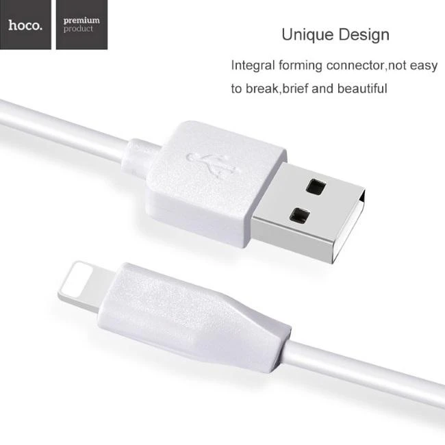 USB kabelis Hoco X1 Lightning 1.0m baltas