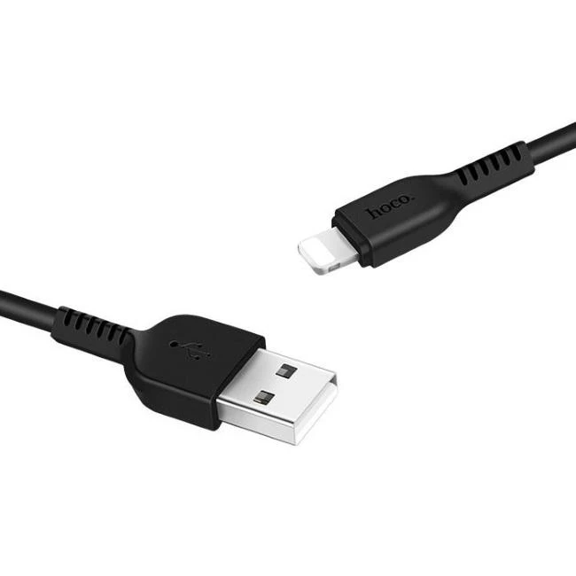 USB A tipo į „Lightning“ tipo laidas Hoco 2,4A, 1 m, juodas x20
