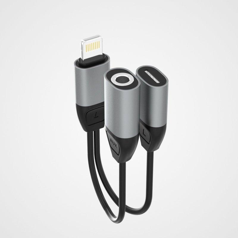 Hq Audio adapteris Dudao L17i iš "lightning" į (1x3,5mm; 1x lightning)