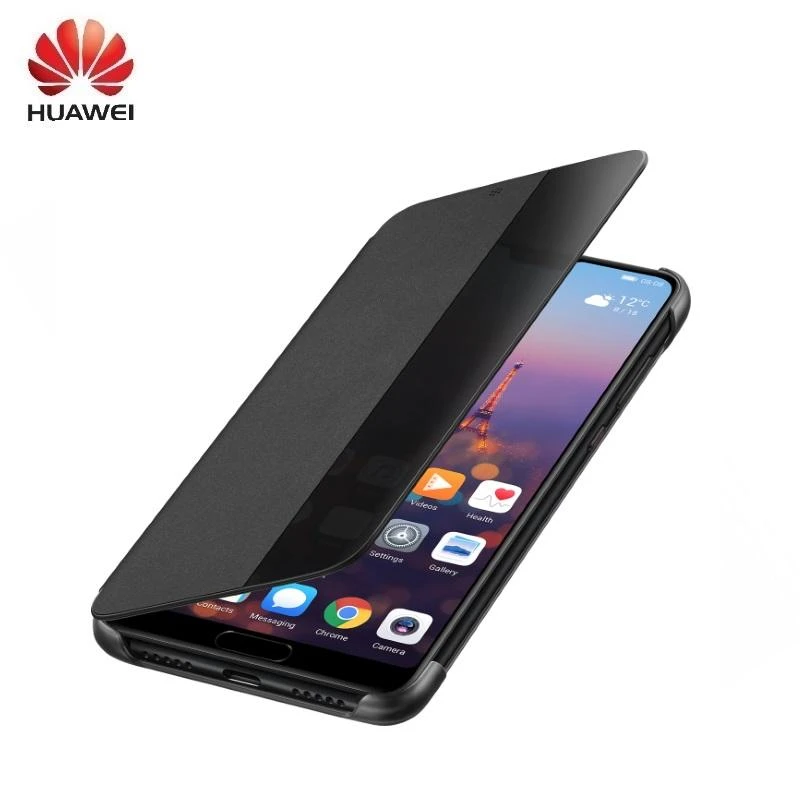 Dėklas Peržiūrėti Huawei P20 (Juodas) viršelį