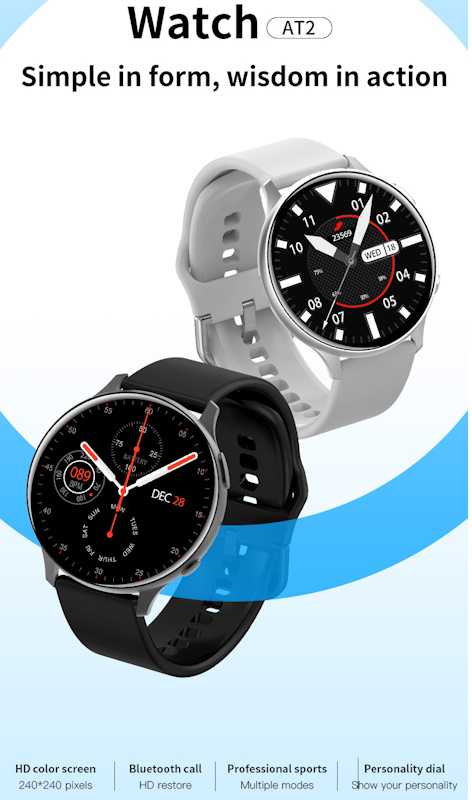 Išmanusis laikrodis iWear Active 2, Rožinio aukso spalvos korpusas su rožinės spalvos dirželiu