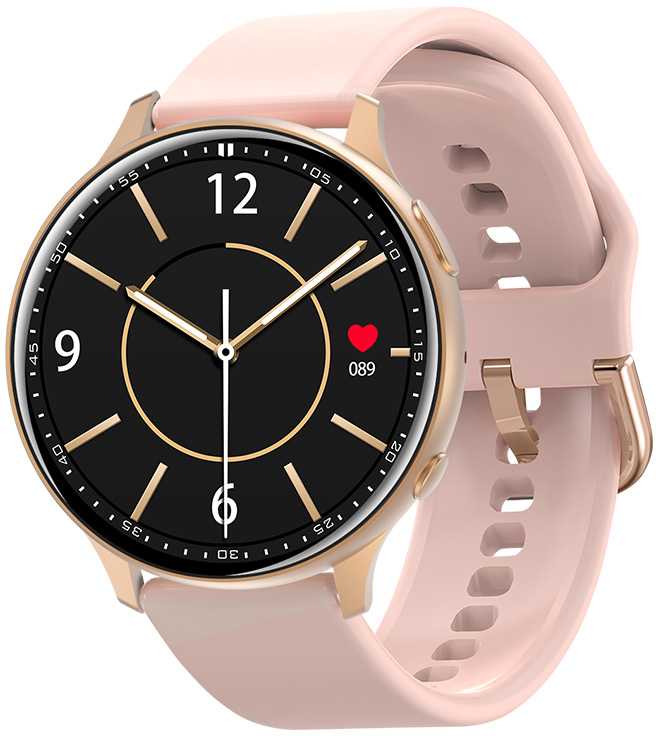 Išmanusis laikrodis iWear Active 2, Rožinio aukso spalvos korpusas su rožinės spalvos dirželiu
