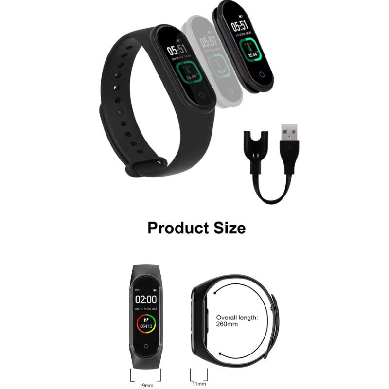 Išmanusis laikrodis Išmanusis apyrankė iWear M4, Juodos spalvos