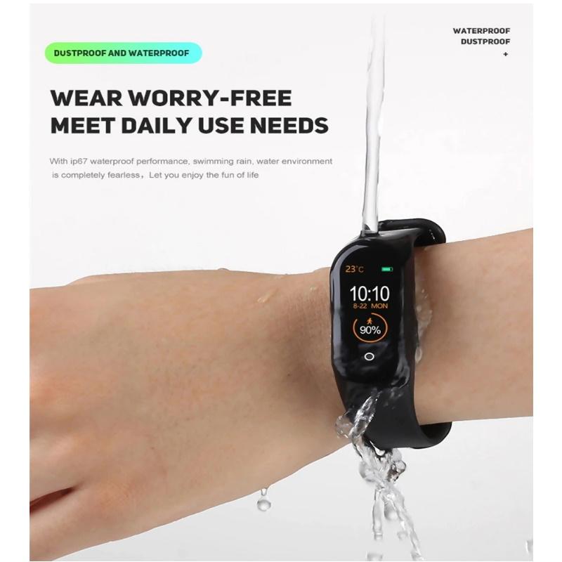 Išmanusis laikrodis Išmanusis apyrankė iWear M4, Juodos spalvos