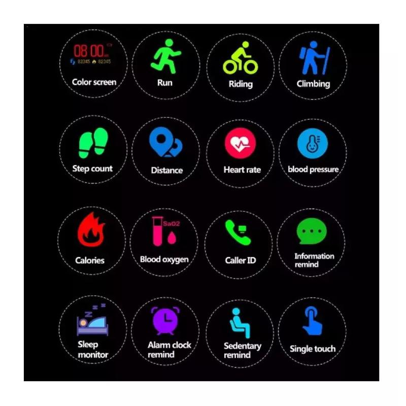 Išmanusis laikrodis iWear M9 Round Smart Fit, Juodos spalvos